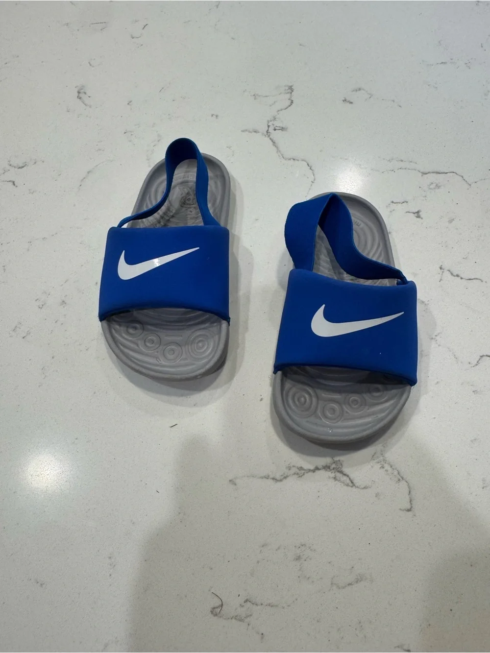 (Size 7) Nike Toddler Boy's Kawa Slide SE2 Sandals Blue/White Slides Sandals